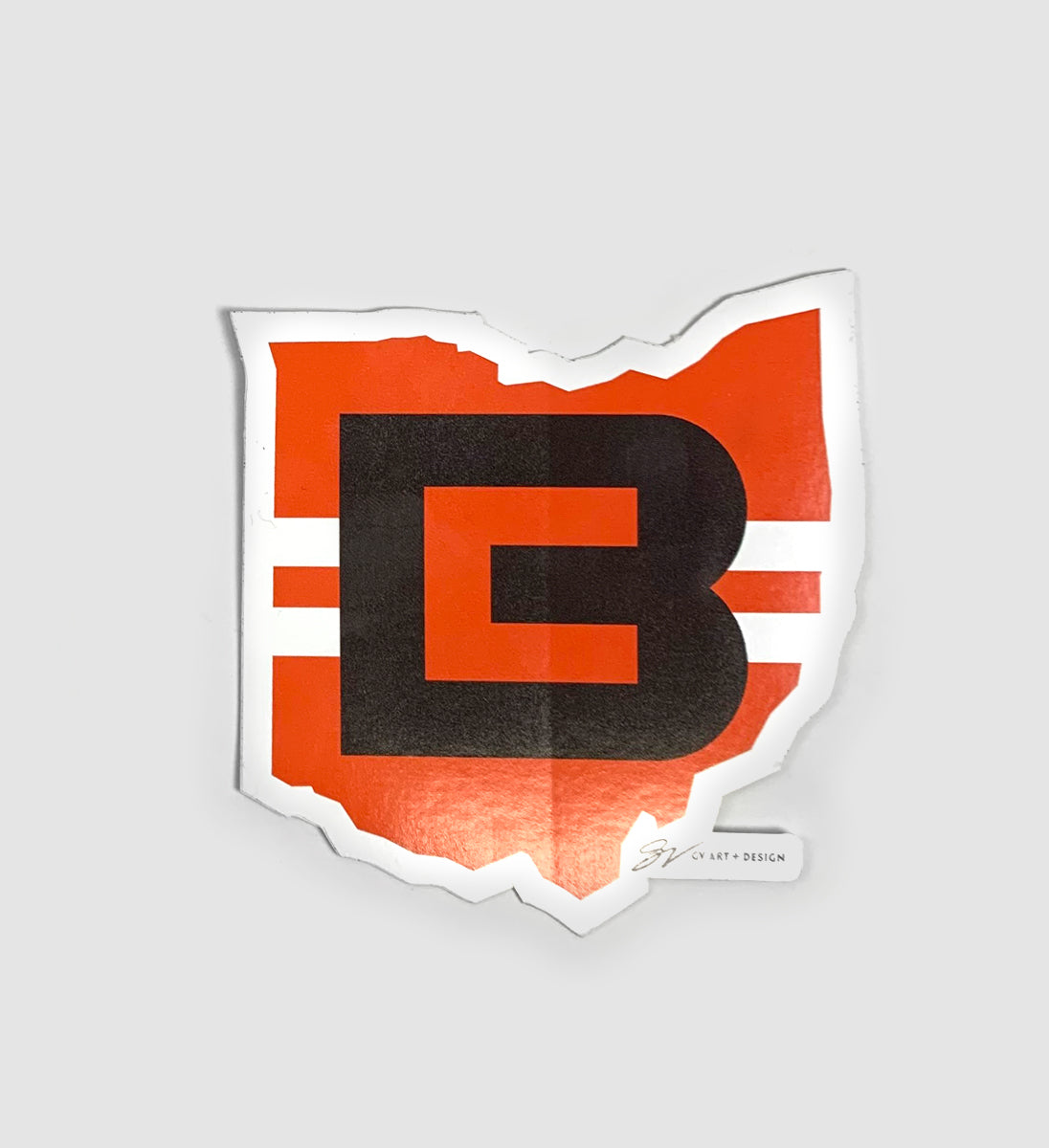 Cleveland Football CB Ohio Logo Sticker