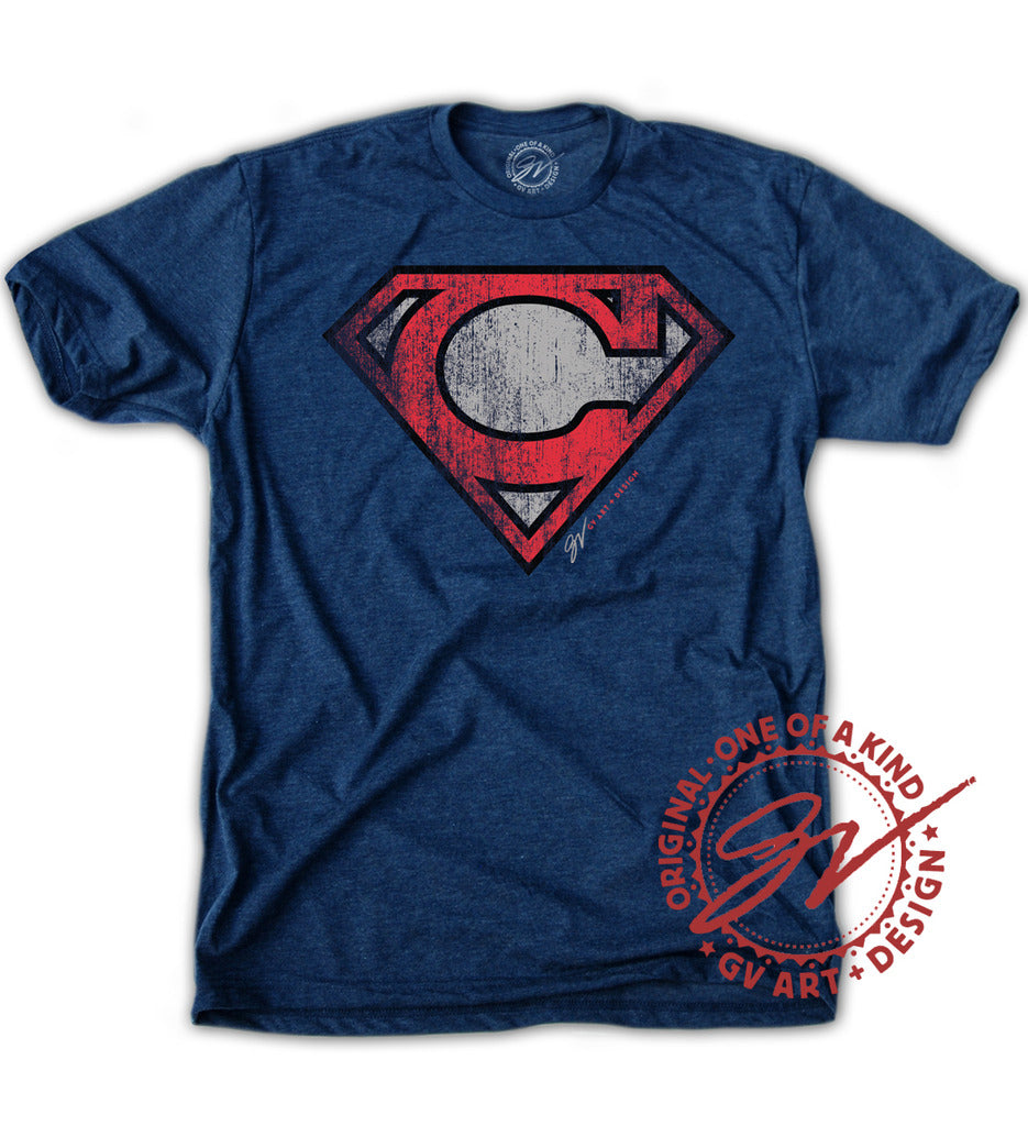 DC Comics Superman x Cleveland Cavs T-Shirt from Homage. | Charcoal | Vintage Apparel from Homage.