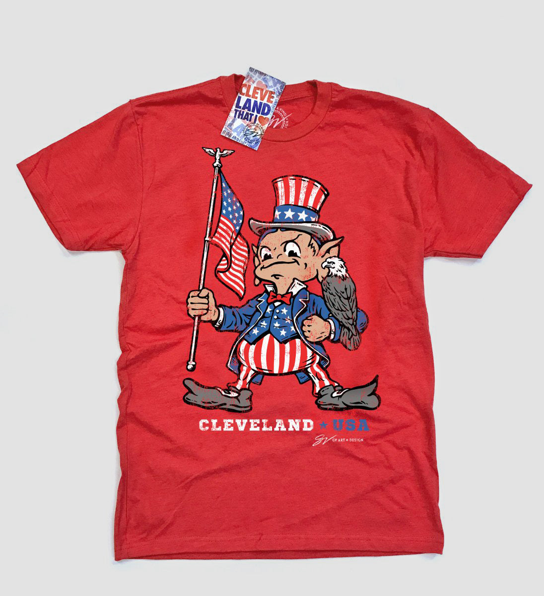 Red USA Team Cleveland T shirt