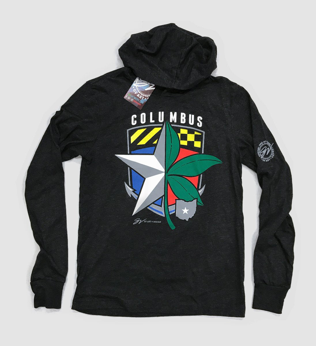 Team Columbus Long Sleeve Hooded T shirt
