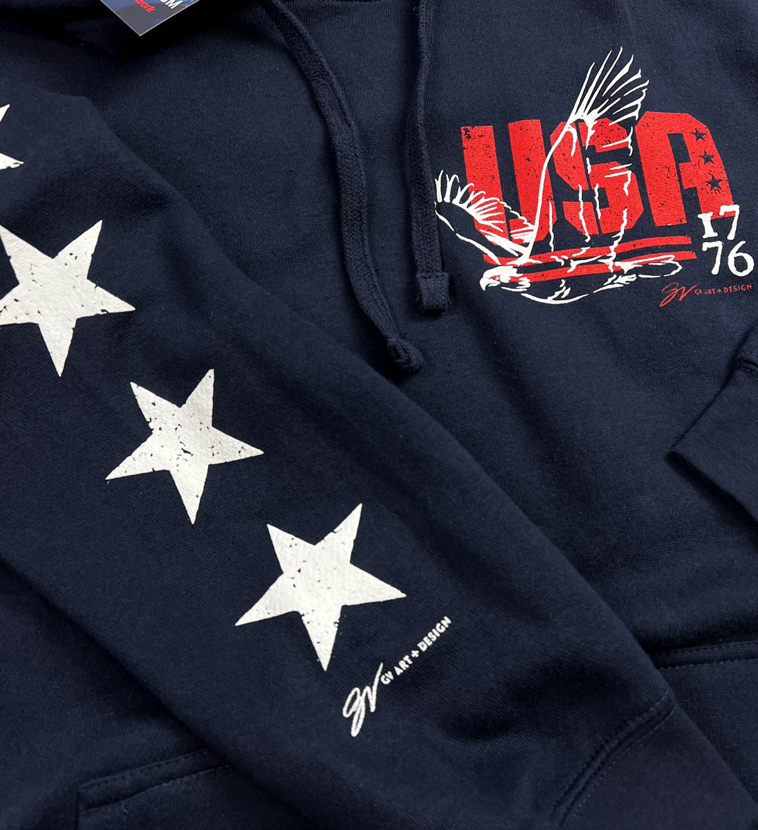 USA Stars and Stripes Hooded Sweatshirt