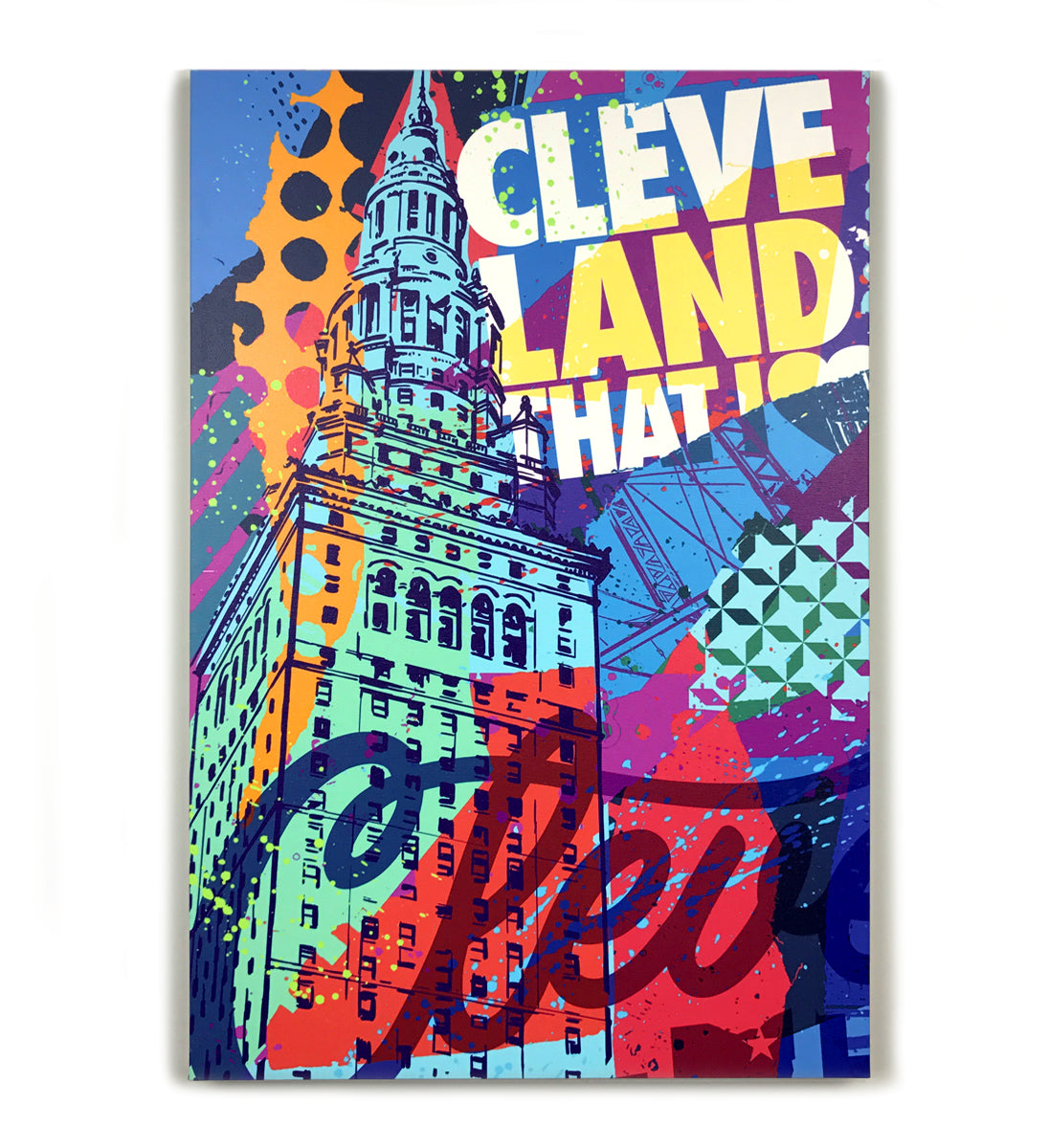 Vibrant Cleveland Terminal Tower Canvas Print
