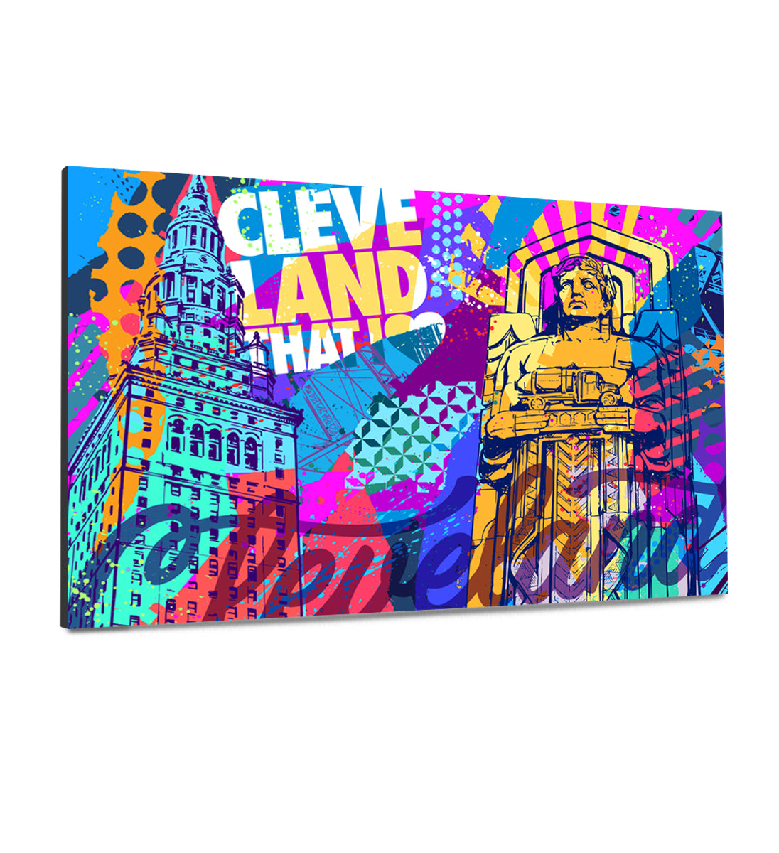 24 x 36" Vibrant Cleveland Full Canvas Print