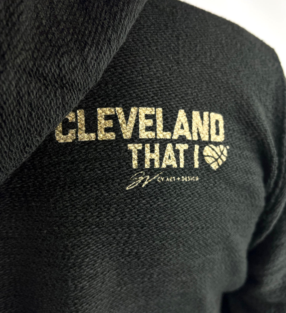 Womens Cleveland Basketball Lace Up Hooded Sweatshirt