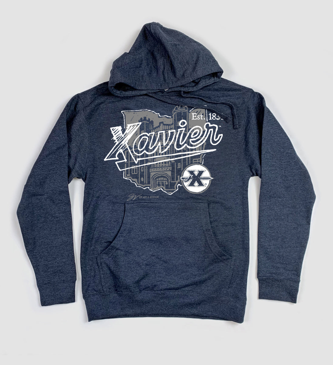Xavier Script Ohio Hooded Sweatshirt